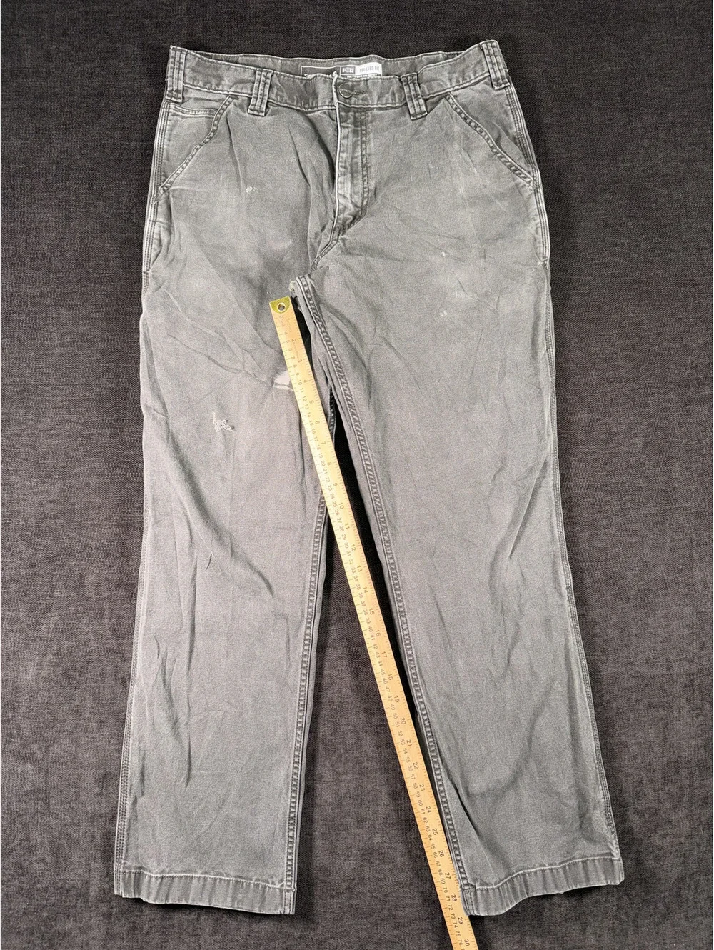 Carhartt Rugged Flex Relaxed Canvas Work Pants 34x32 Gray